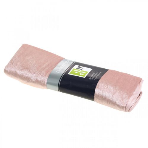 Floristik24 Decoratiestof Fluweel Oudroze fluwelen tafeldecoratie 140×300cm