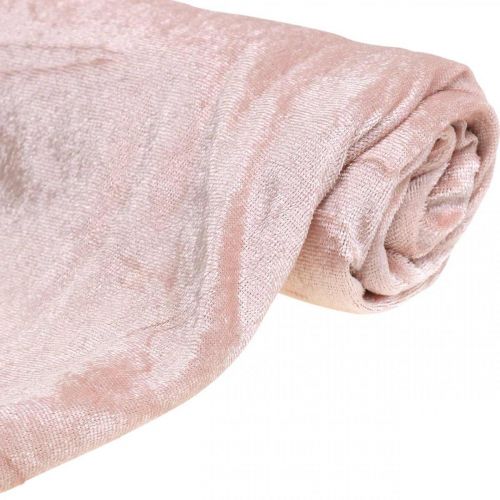 Floristik24 Decoratiestof Fluweel Oudroze fluwelen tafeldecoratie 140×300cm