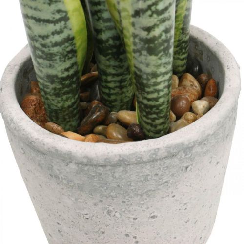 Artikel Kunstmatige strikhennep, groene plant in pot, Sansevieria H39cm Ø12cm