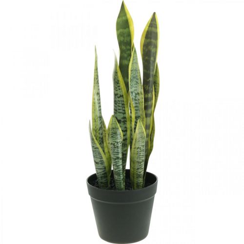 Sansevieria, kunstbloem, strikhennep in pot H50cm Ø14cm