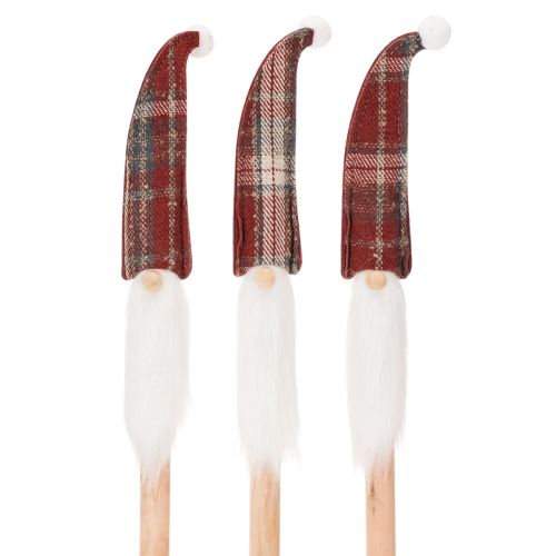 Kerstelf decoratieve stokjes, Kerstman met vilten muts, 58 cm, 6 stuks kopen | Floristik24.nl
