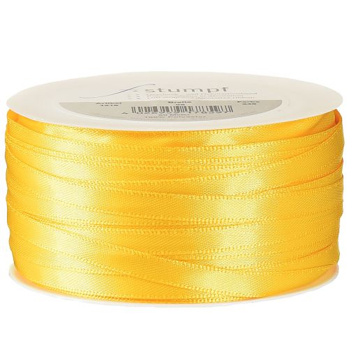 Artikel Satijnen lint cadeaulint geel smal decoratief lint 6mm 50m