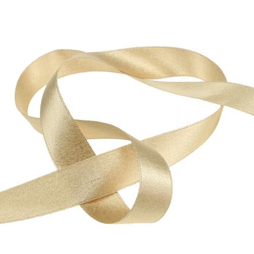 Floristik24 Satijnlint met mica goud 25mm 20m