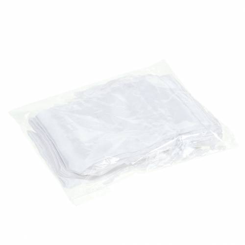 Artikel Satijnen zakjes wit 6.5 × 10cm 10st