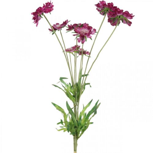 Scabious kunstbloem roze zomerbloem H64cm bos van 3st