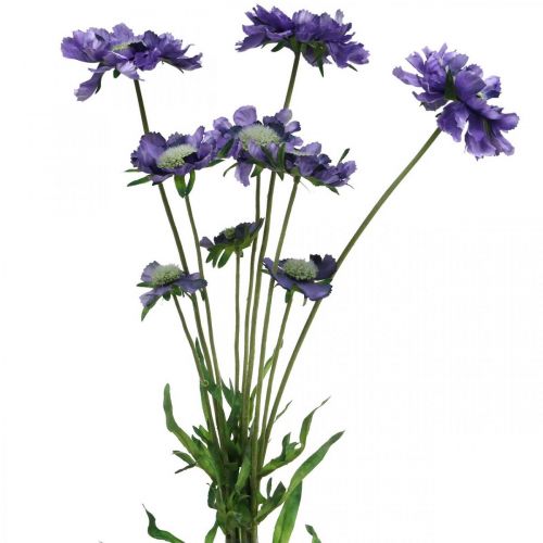 Floristik24 Scabious kunstbloem paars H64cm bos met 3st