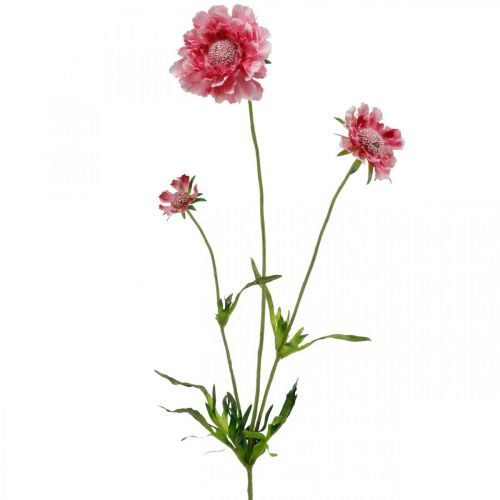 Floristik24 Kunstbloemdecoratie, schurftige kunstbloem roze 64cm bundel van 3st