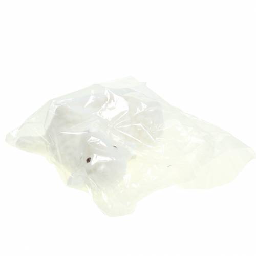 Floristik24 Gevlokt wit paasdecoratie-lam H15cm