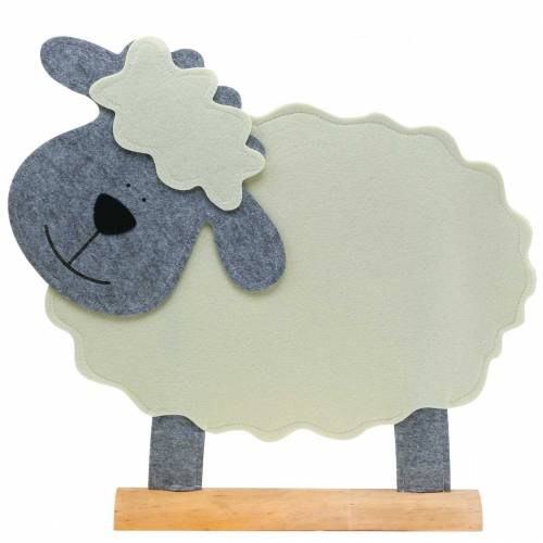 Floristik24 Schaap staand vilt creme, grijs 51 × 7cm H47cm