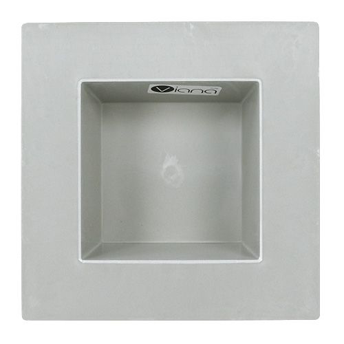 Floristik24 Schaal vierkant grijs 20cm x 20cm, 1st