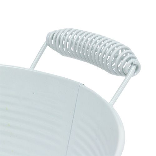 Floristik24 Kom wit rond Ø22cm H9,5cm