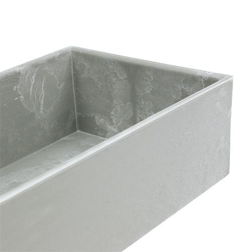 Schaal vierkant grijs 20cm x 10,5cm H5cm, 1st