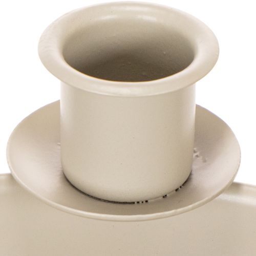Kandelaar met 4 houders, moderne adventskrans, beige, 15 cm | Floristik24.nl