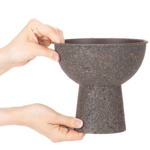 Ronde plantenpot met voet, 18 cm | Floristik24.nl