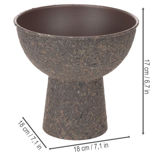 Ronde plantenpot met voet, 18 cm | Floristik24.nl