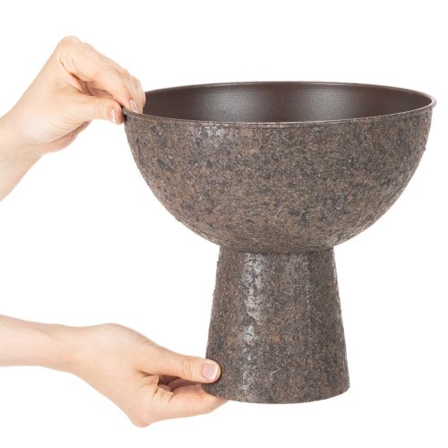 Ronde plantenpot op een voet, moderne plantenpot, 25 cm | Floristik24.nl