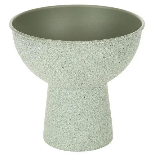 Moderne ronde plantenbak op een hoge voet, 18 cm