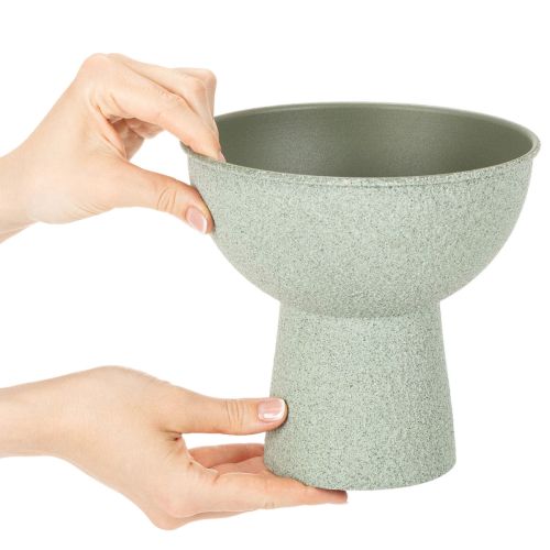 Moderne ronde plantenbak op een hoge voet, 18 cm | Floristik24.nl