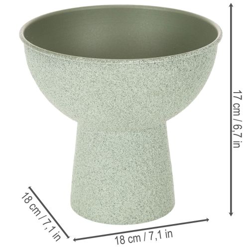 Moderne ronde plantenbak op een hoge voet, 18 cm | Floristik24.nl