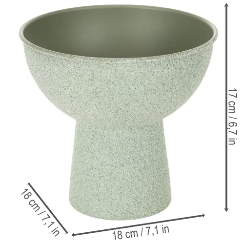 Moderne ronde plantenbak op een hoge voet, 18 cm | Floristik24.nl