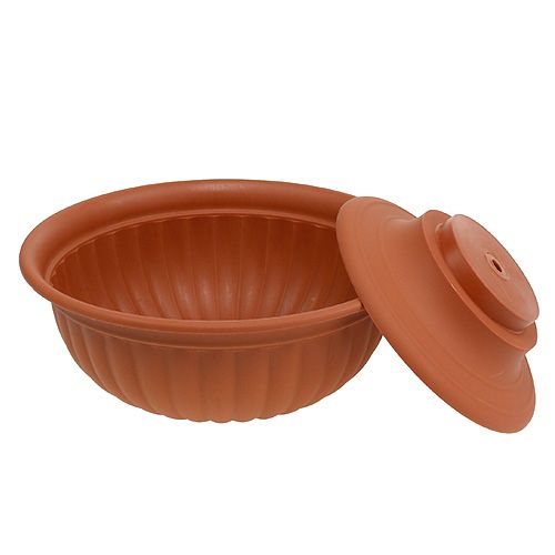 Artikel Kom met voet terracotta Ø26cm