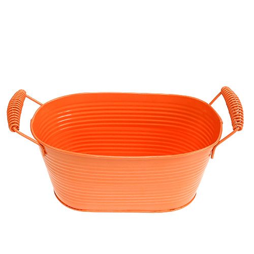 Floristik24 Schaal ovaal oranje 20cm x 12cm H9cm
