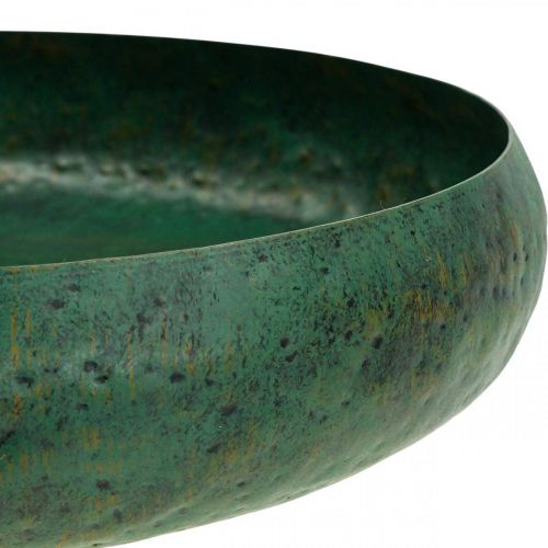 Floristik24 Sierschaal groen antiek Sierschaal metaal Ø32cm H7cm