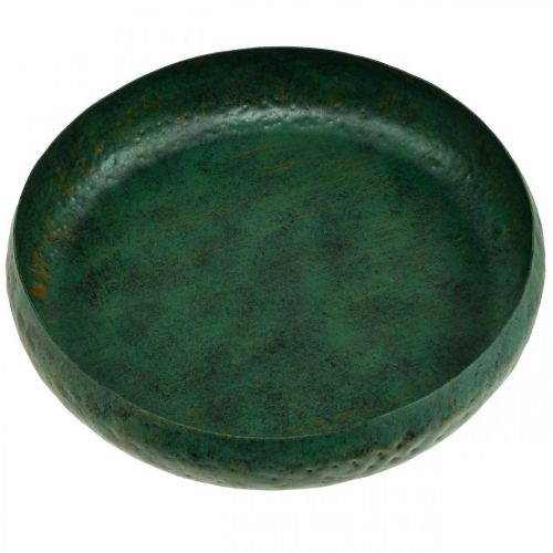 Floristik24 Sierschaal groen antiek Sierschaal metaal Ø32cm H7cm