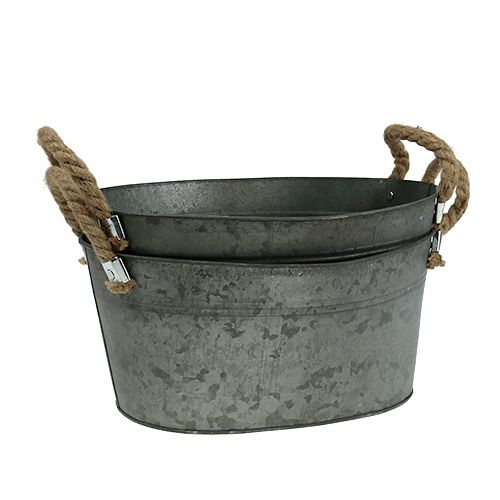 Floristik24 Kom antiek ovaal 28 x 17cm H12cm 2st