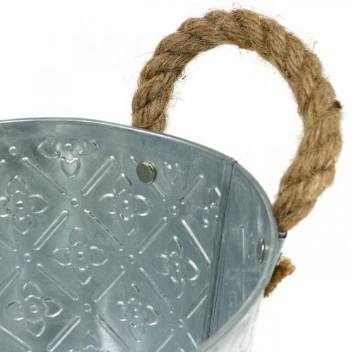 Floristik24 Planter met handvatten, metalen schaal, bloembak L31cm