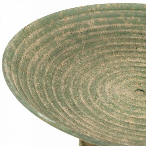 Floristik24 Schaal met voet, sierschaal, metalen schaal, antiek look, Ø26cm H12cm