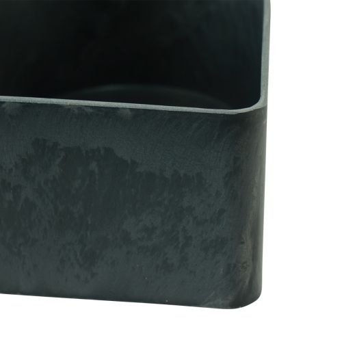 Floristik24 Schaal hart kunststof sierschaal antraciet 24/21cm set van 2