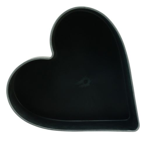 Artikel Schaal hart kunststof sierschaal antraciet 24/21cm set van 2