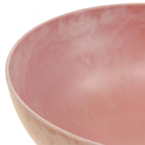 Artikel Decoratieve schaal bloemenschaal rond roze schaal kunststof Ø20cm