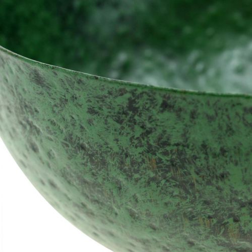 Floristik24 Sierschaal metaal groen tafeldecoratie vintage Ø21cm