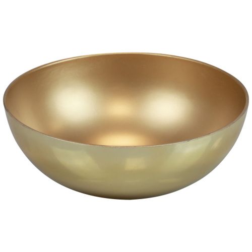 Decoratieve schaal goudkleurig kunststof mat glans Ø20cm H7cm
