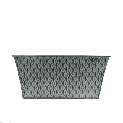 Artikel Zinkschaal met ruitpatroon 22cm × 12cm