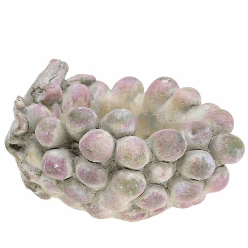 Floristik24 Sierschaal druiven grijs paars creme 19×14cm H9.5cm
