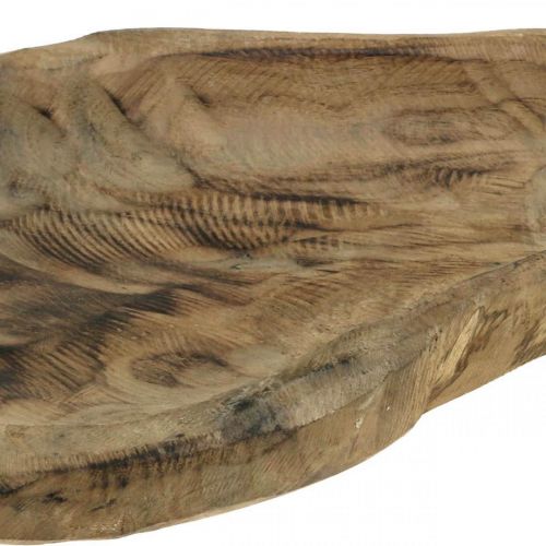 Floristik24 Decoratieve schaal Paulownia hout, tafeldecoratie, plantenbak L34cm H5cm