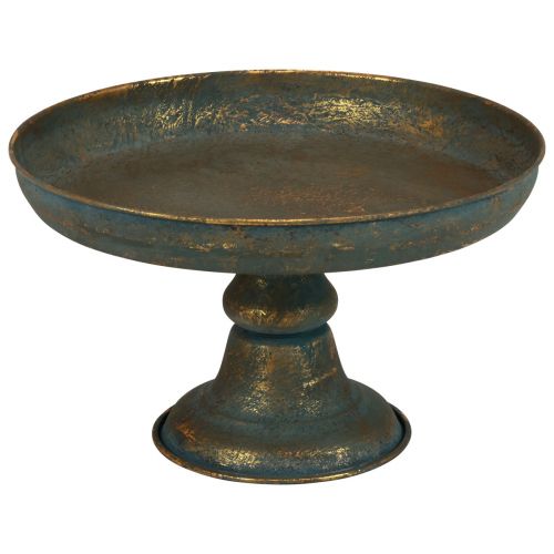 Schaal met voet sierschaal metaal schaal goud Ø29cm H17,5cm