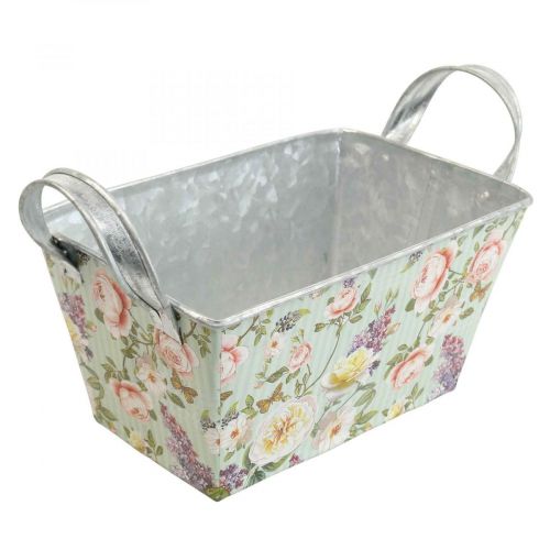 Floristik24 Jardiniere rozenpot metalen decoratie 20×12,5×10cm