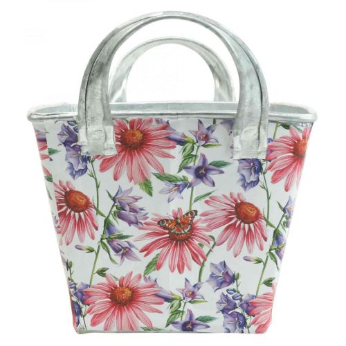 Artikel Jardiniere lente bloembak metalen decoratie 20×12,5×10cm