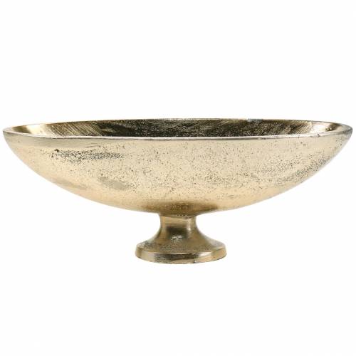 Floristik24 Schaal ovaal met voet Goud 20,5×8cm