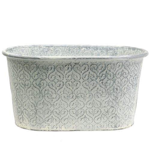 Artikel Plantenbak zinken kuip creme 36cm
