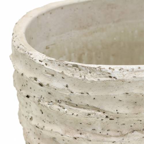 Floristik24 Plantpot ovaal wit antiek 27cm x 16cm H13cm