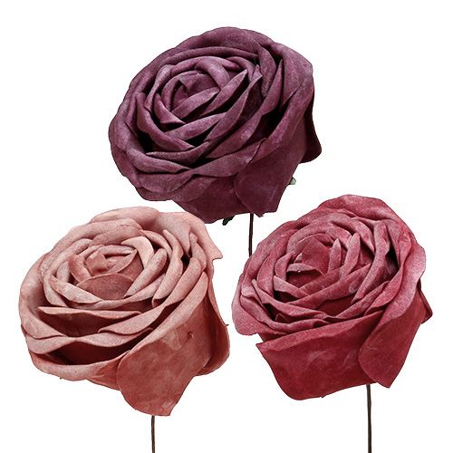 Floristik24 Foam roos mix Ø10cm 6st
