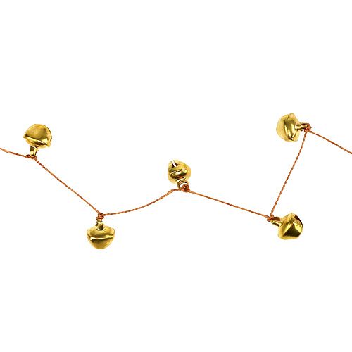 Floristik24 Bell chain goud Ø1cm L130cm