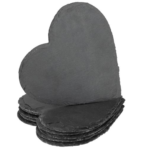 Floristik24 Leisteen hart decoratie hart leisteen leisteen bord 20cm 5st