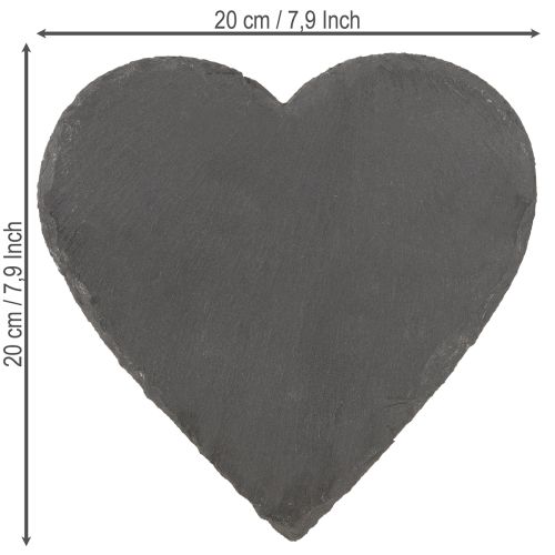 Artikel Leisteen hart decoratie hart leisteen leisteen bord 20cm 5st