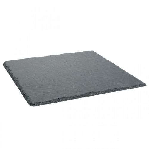 Artikel Leisteen bord vierkant, decoratief dienblad natuursteen 25×25cm 2st